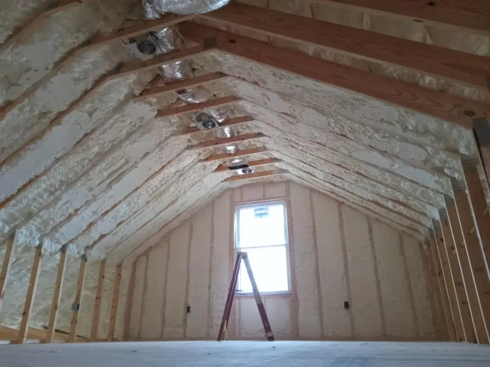 Spray foam roofing application for Crawl Space Insulation project in Ruston